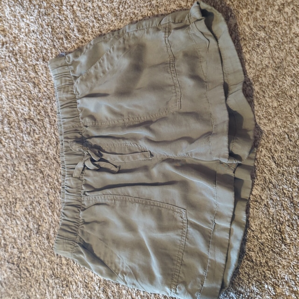 Olive green cargo shorts